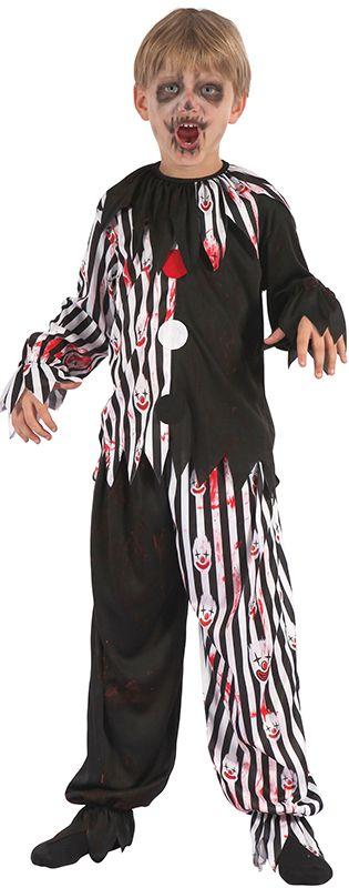 Children's Bloody Harlequin Clown Costume