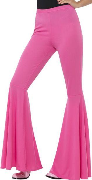Ladies Pink Flared Trousers