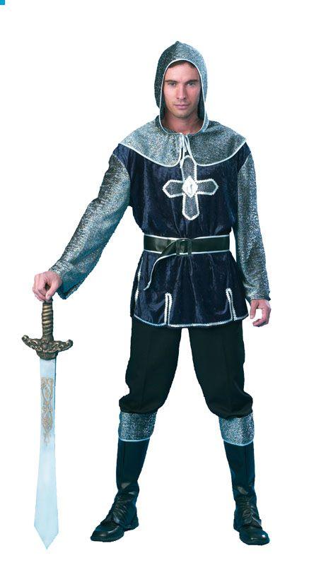 Dark Blue & Silver Medieval Knight Costume